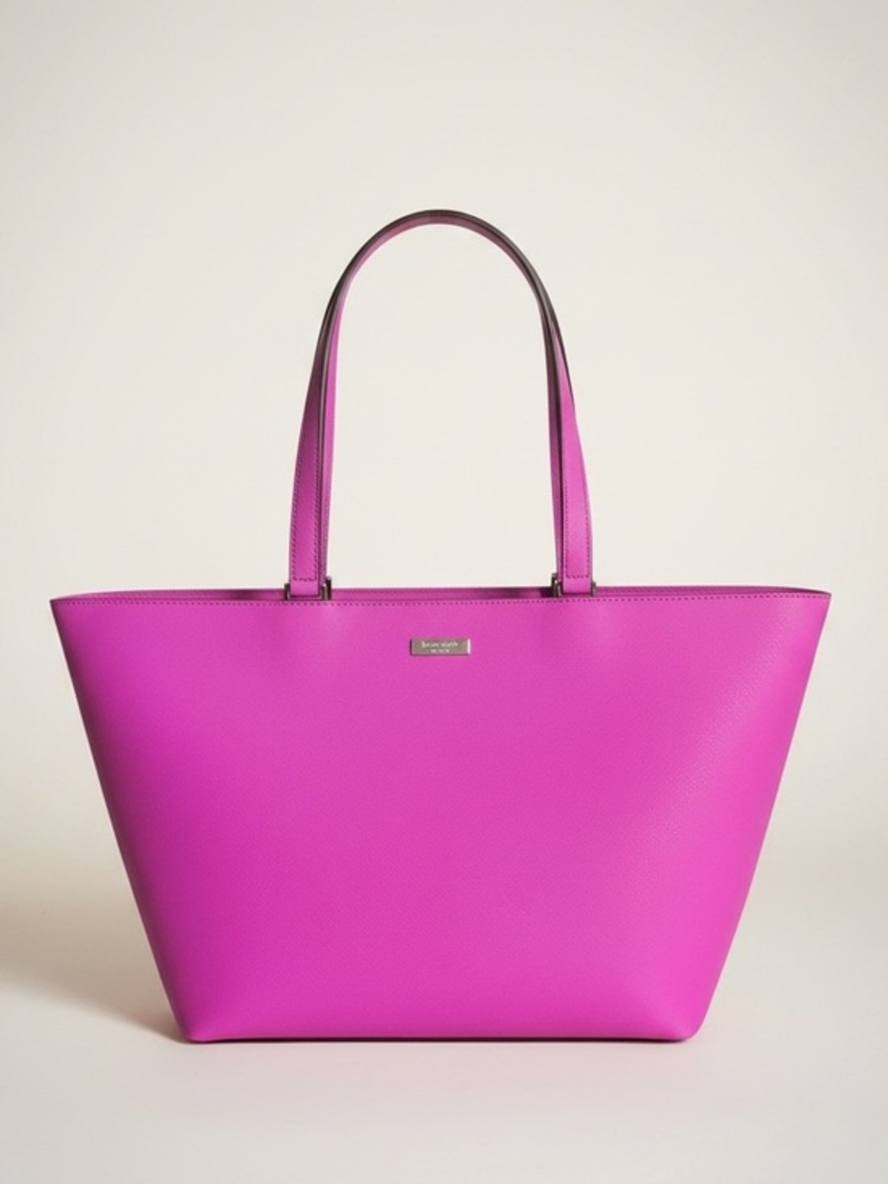 ✨ Kate Spade Hot Pink Saffiano Leather Tote Shoulder Bag EUC Barbiecore